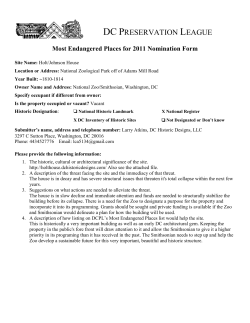 Most Endangered Places for 2011 Nomination Form