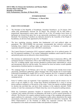 OSCE Office for Democratic Institutions and Human Rights Election