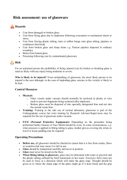 Risk assessment: use of glassware