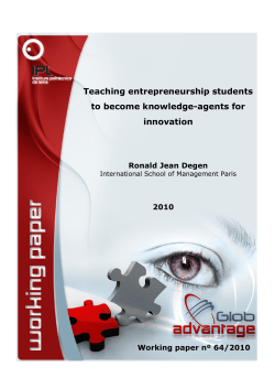 Teaching entrepreneurship students to become