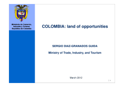 COLOMBIA: land of opportunities