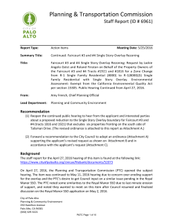 Faircourt #3 and #4 Single Story Overlay Rezoning
