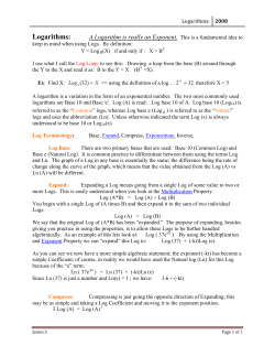 Logarithms
