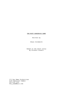 The Most Dangerous Game.fdx Script