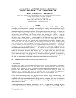 assessment of a complex machine mix problem