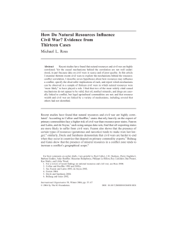 How Do Natural Resources Influence Civil War?