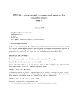 Lecture 4 - Department of Computer Science