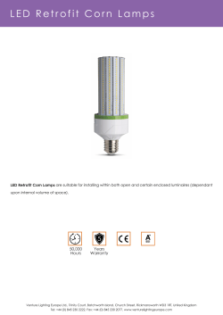 product data sheet - Venture Lighting Europe