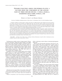 genome evolution among cruciferous plants: a lecture from