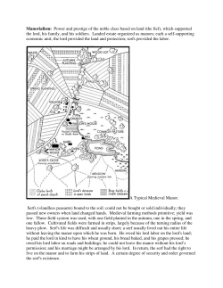 Manorialism: Power and prestige of the noble class based on land