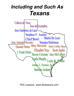 Including and Such As Texan Reader