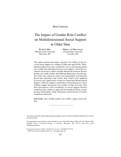 The Impact of Gender Role Conflict on Multidimensional Social