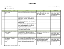 Curriculum Map - Agua Fria Union High School District