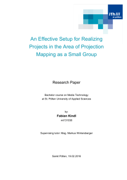 An Effective Setup for Realizing Projects in the Area of Projection
