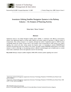 Inventions Utilizing Satellite Navigation Systems in the Railway