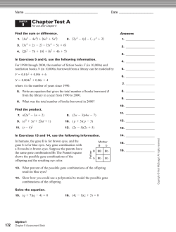 Chapter Test A - rjssolutions.com