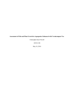 Assessment of Fish and Plant Growth in Aquaponics Enhanced with