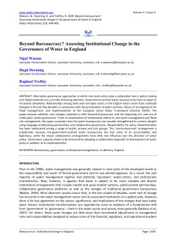 Beyond Bureaucracy? Assessing Institutional Change in the