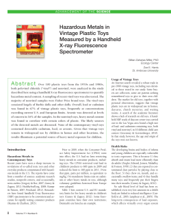 Hazardous Metals in Vintage Plastic Toys Measured by a Handheld