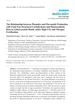 The Relationship between Phenolics and Flavonoids Production