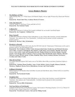 gold ribbon prizes - Mount Saint Mary Academy