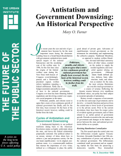 Antistatism and Government Downsizing