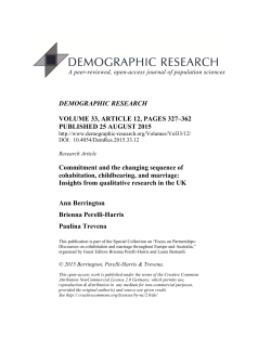 Commitment and the changing sequence of cohabitation