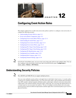 Configuring Event Action Rules