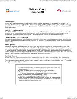 McKinley County Report, 2012