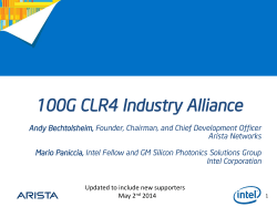 100G CLR4 Industry Alliance
