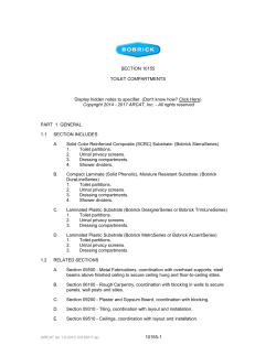 Toilet Compartments Section 102113