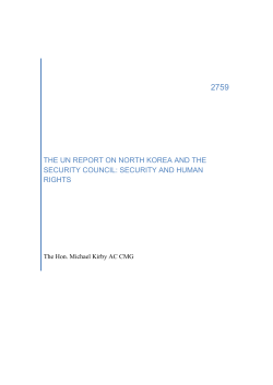 the un report on north korea and the security council: security and