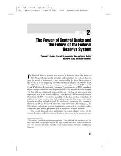 The Power of Central Banks and the Future of the Federal Reserve