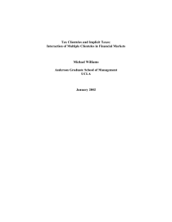 Tax Clienteles and Implicit Taxes