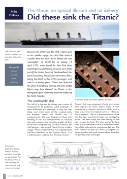 Did these sink the Titanic?