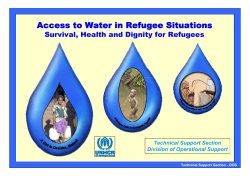 Access to Water in Refugee Situations