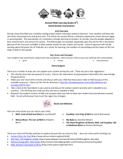 Ancient Mali Learning Guide (3rd) Home:School Connections