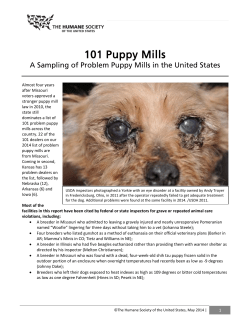 101 Puppy Mills - The Humane Society of the United States