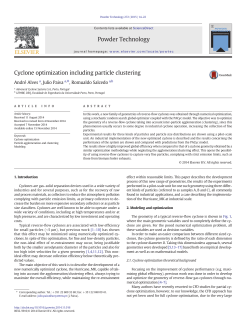 Cyclone optimization including particle clustering