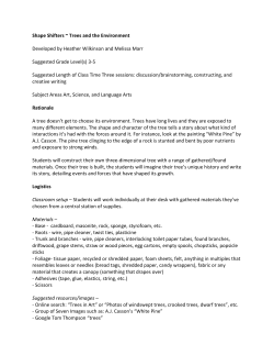 Shape Shifters ~ Trees and the Environment Developed by Heather