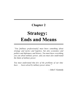 Strategy: Ends and Means