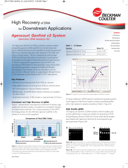 High Recoveryof DNA for Downstream Applications