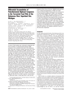 Differential Accumulation of Polychlorinated Biphenyl Congeners in