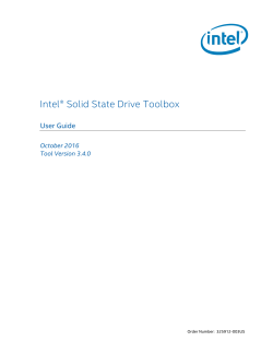 Intel&reg; SSD Toolbox User Guide Version 3.4.0