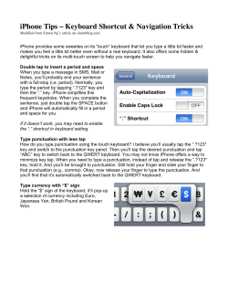 iPhone Tips &ndash; Keyboard Shortcuts