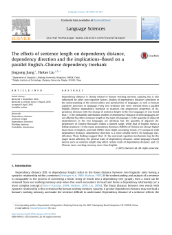 The effects of sentence length on dependency distance