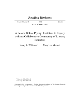 A Lesson Before Prying: Invitation to Inquiry within a Collaborative