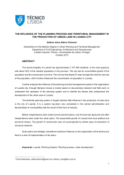 the influence of the planning process and territorial
