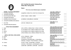 2011 Certified Sommelier Tasting Exam White Wine Tasting