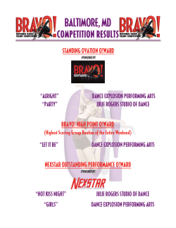 baltimore, md - BravO! National Dance and Talent Competition